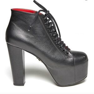 Kat Von D Black and Red Platform Boots